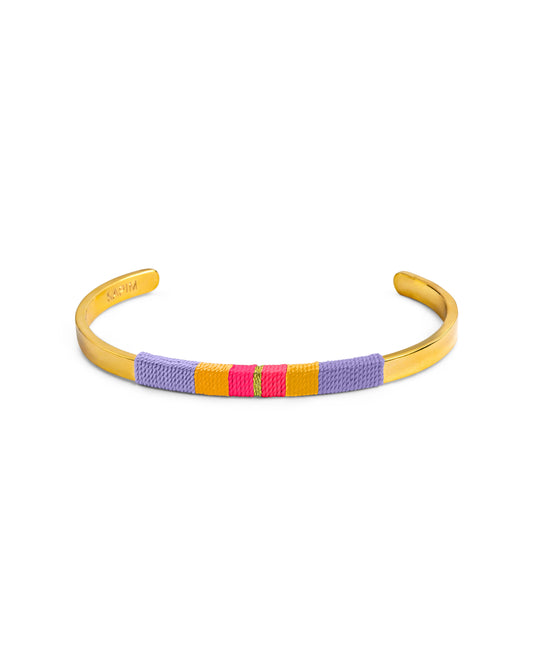 Pulseira Média - Lavanda/amarelo torrado/rosa neon