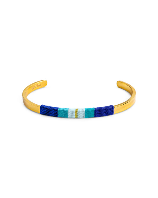 Pulseira Média - Azulão/turquesa/azul água