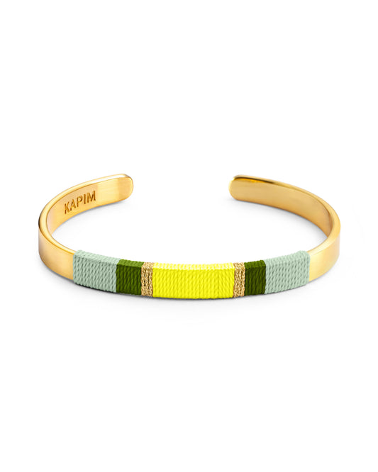 Wide Bracelet - Mint green/moss green/neon yellow