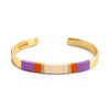 Wide Bracelet - Lilac/Orange/Ecru