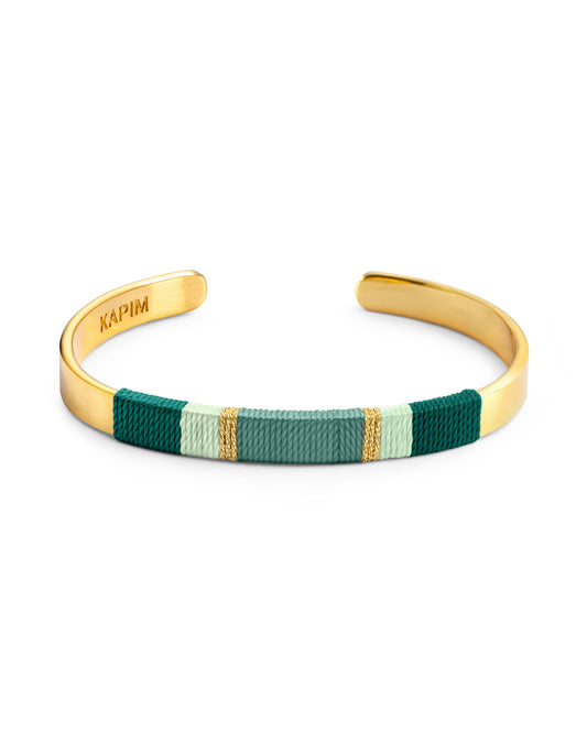 Pulseira Larga - Verde garrafa/verde menta/verde bruma