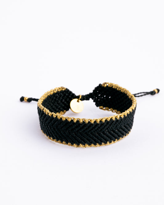 Pulseira Espinha - Preta