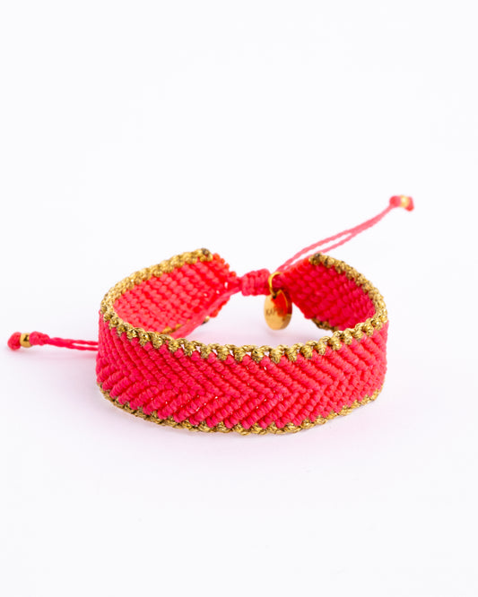 Pulseira Espinha - Rosa Néon