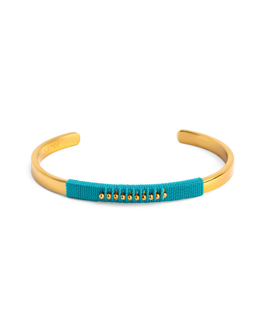 Pulseira de Bolinhas Turquesa