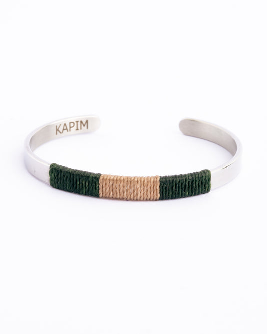 Pulseira de Homem em Aço - Verde