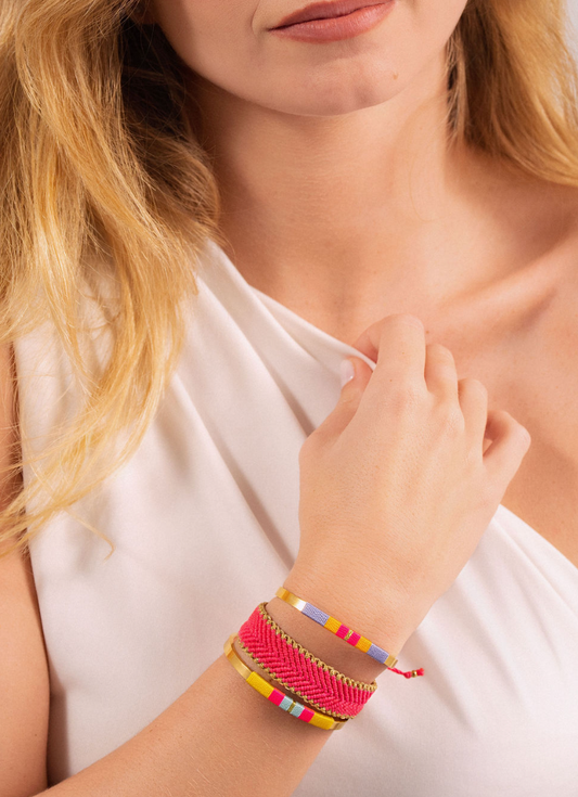 Pulseira Espinha - Rosa Néon