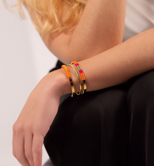 Pulseira de Bolinhas Tangerina