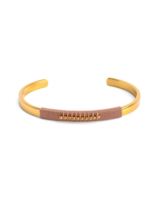 Pulseira de Bolinhas Nude