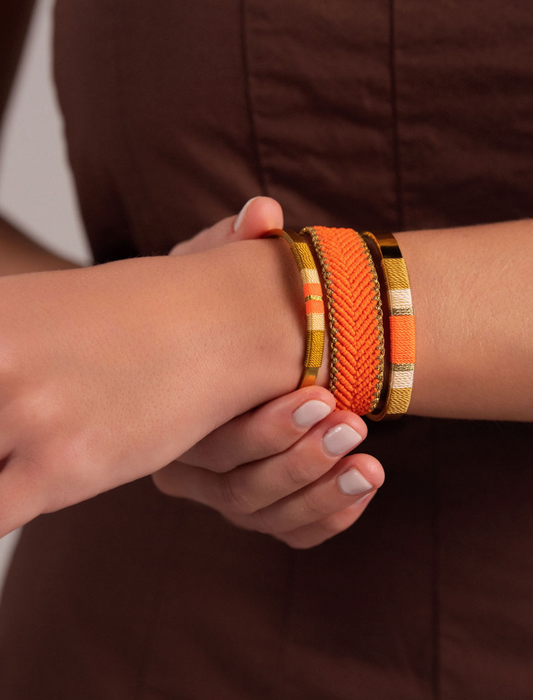 Pulseira Espinha - Laranja Néon