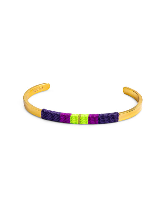 Pulseira Média - Roxo/violeta/verde néon